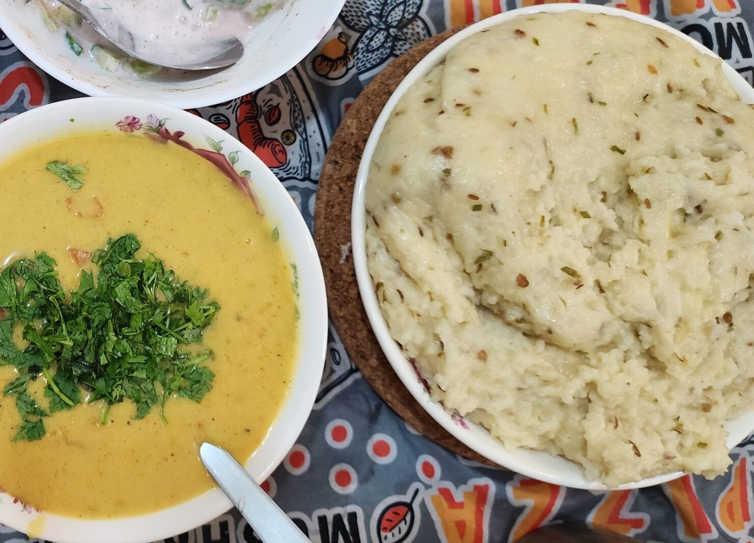 Vaghareli Khichdi and kadhi