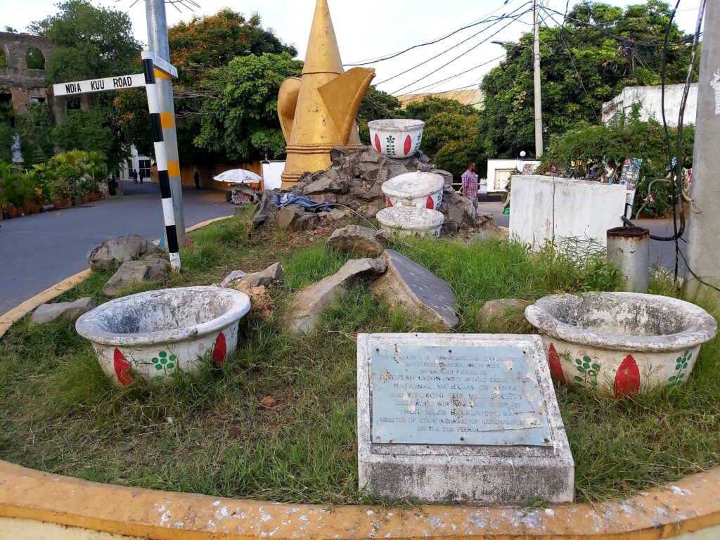 Kahawa pot roundabout in old town Mombasa